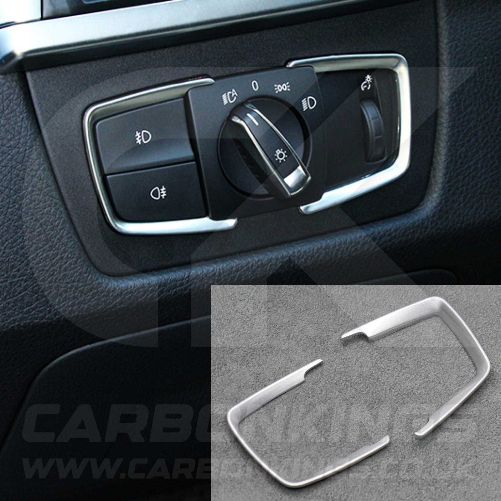BMW Silver Headlight Switch Trims M3 F80 F82 M4 F87 F30 M2 i3 1 2 3 4 5 Series
