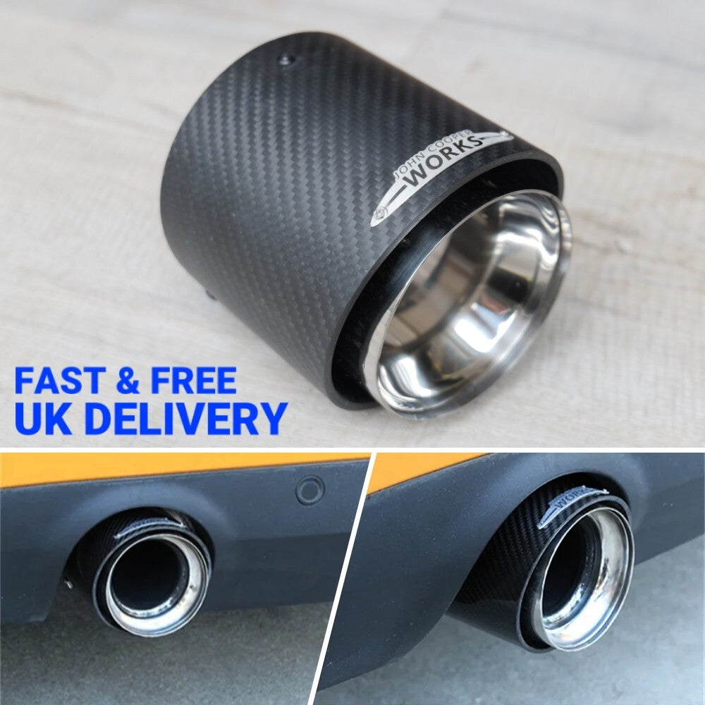 85mm Mini JCW Matte Carbon Fibre Exhaust Tip R55 R56 R57 R58 R59 F54 F57 Cooper