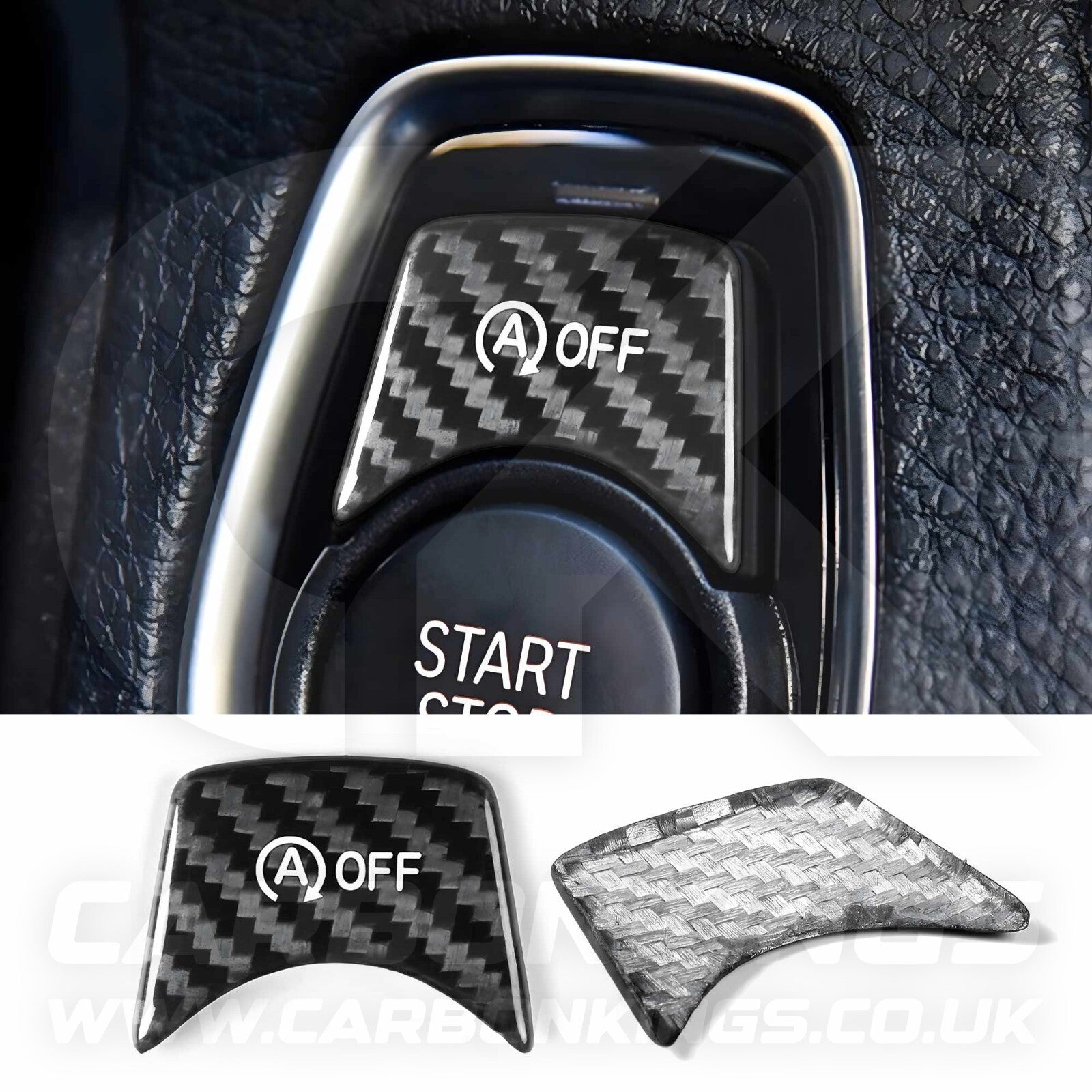 BMW Genuine Carbon Fibre Start Stop Button Trim Cover M2 M3 M4 F80 F82 F83 F87