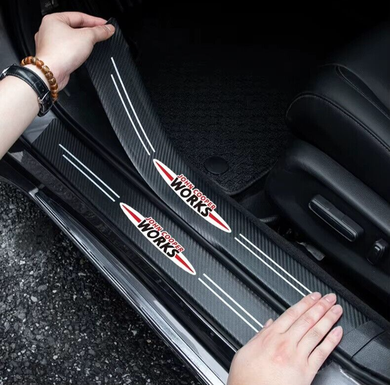 Mini JCW Carbon Fibre Anti Scratch Door Sill Protector Set John Cooper Works R56