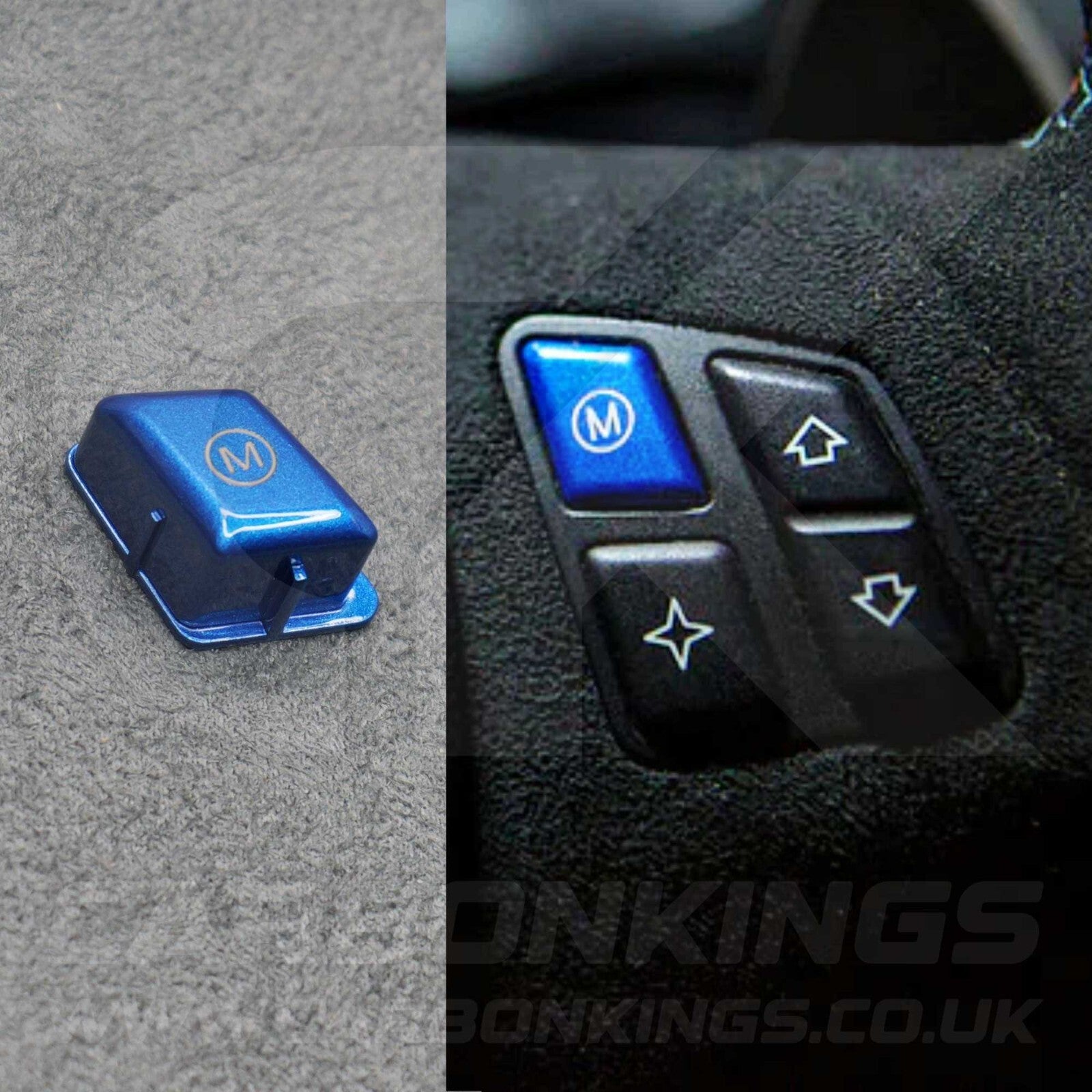 BMW Metallic Blue Steering Wheel M Mode Button for E90 E92 E93 M3 4.0 V8 Coupe