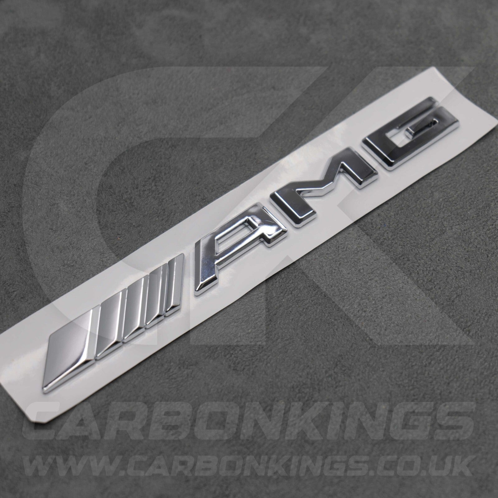 Mercedes Silver Chrome AMG Boot Badge Letters C43 C63 E43 E63 A35 A45 S43 S63
