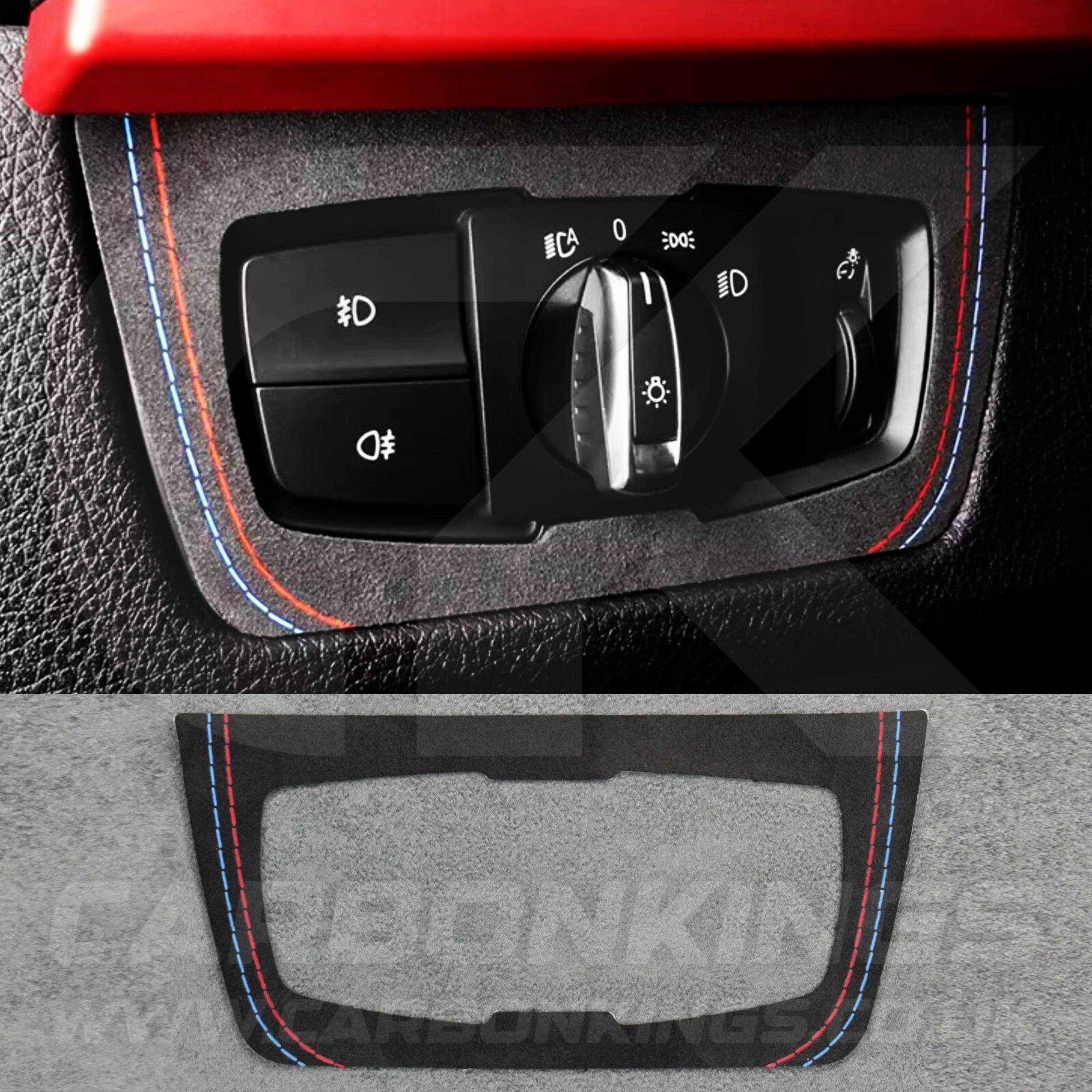 BMW Alcantara Suede Headlight Switch Trim for F30 F34 F80 M3 F82 M4 M5 F87 M2