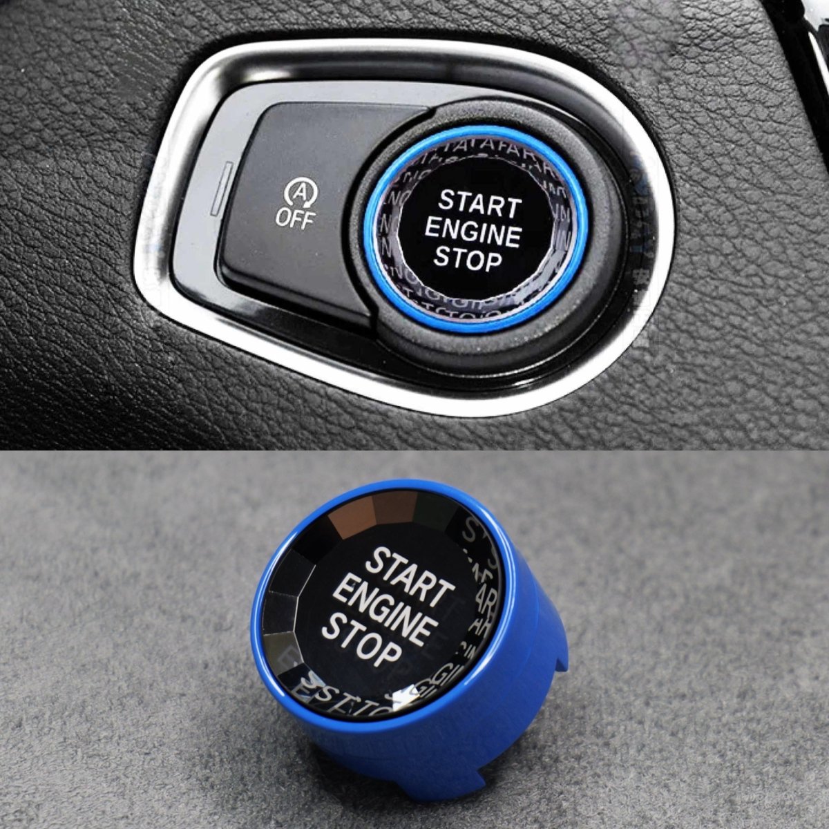 Blue Crystal Start Stop Button for BMW M2 M3 M4 M5 M6 M140i G30 F80 F82 F30 F85 F87 - Interior Styling | Carbon Kings
