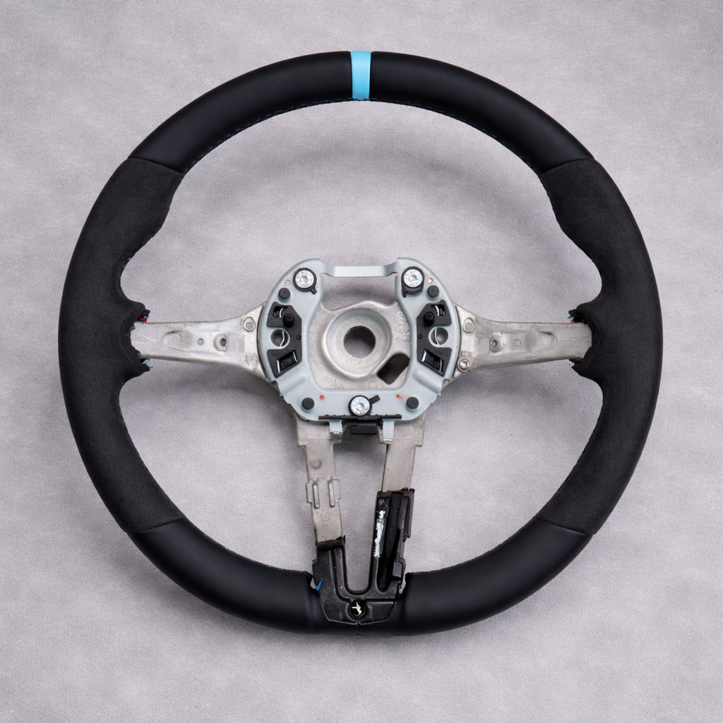 Alcantara + Blue Steering Wheel for BMW M Sport 1 2 3 4 X1 X3 X4 X5 X6 M2 M3 M4 F80 +