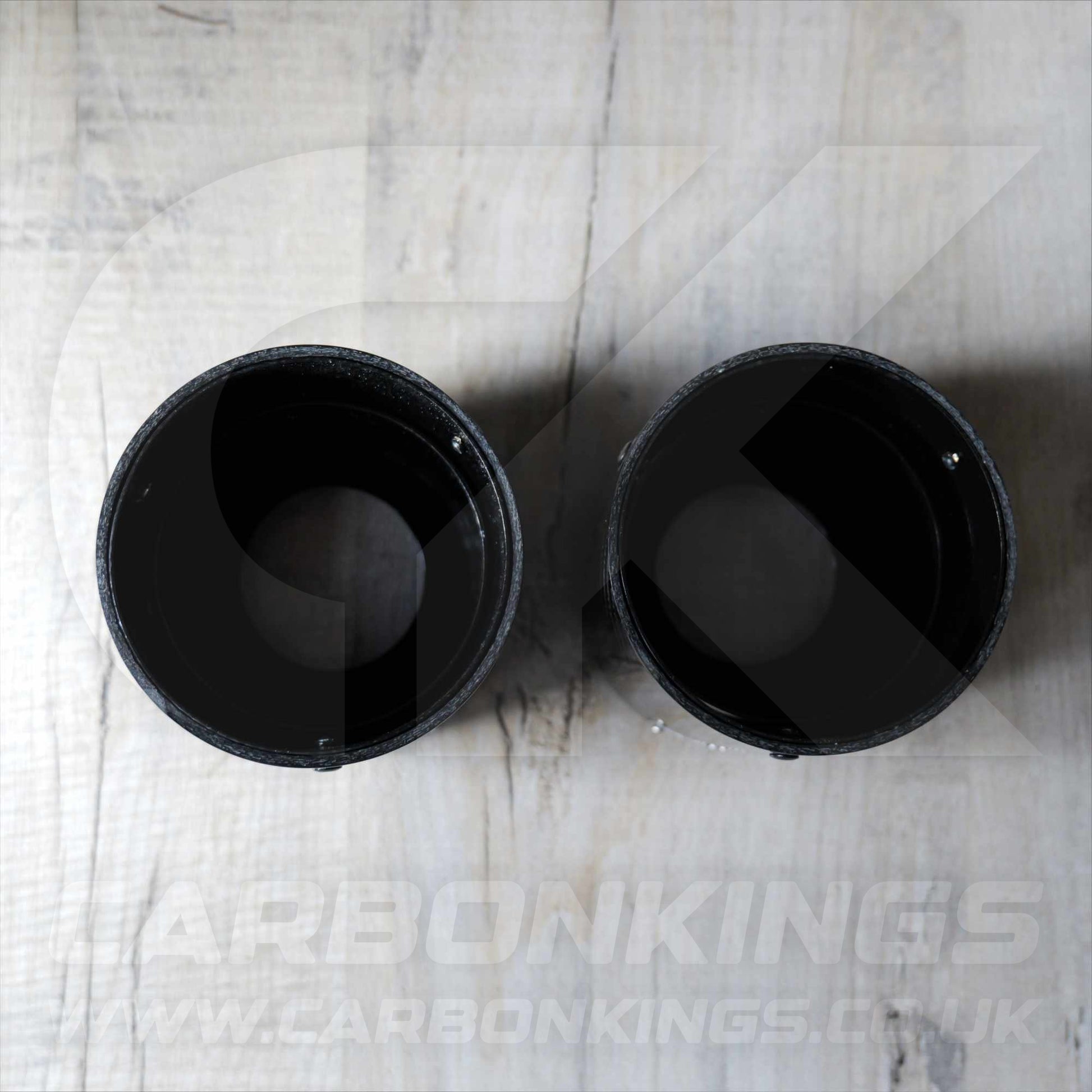 2x 85mm Mini JCW Carbon Fibre / Black Exhaust Tips F54 F55 F56 F57 F60 R55 R56