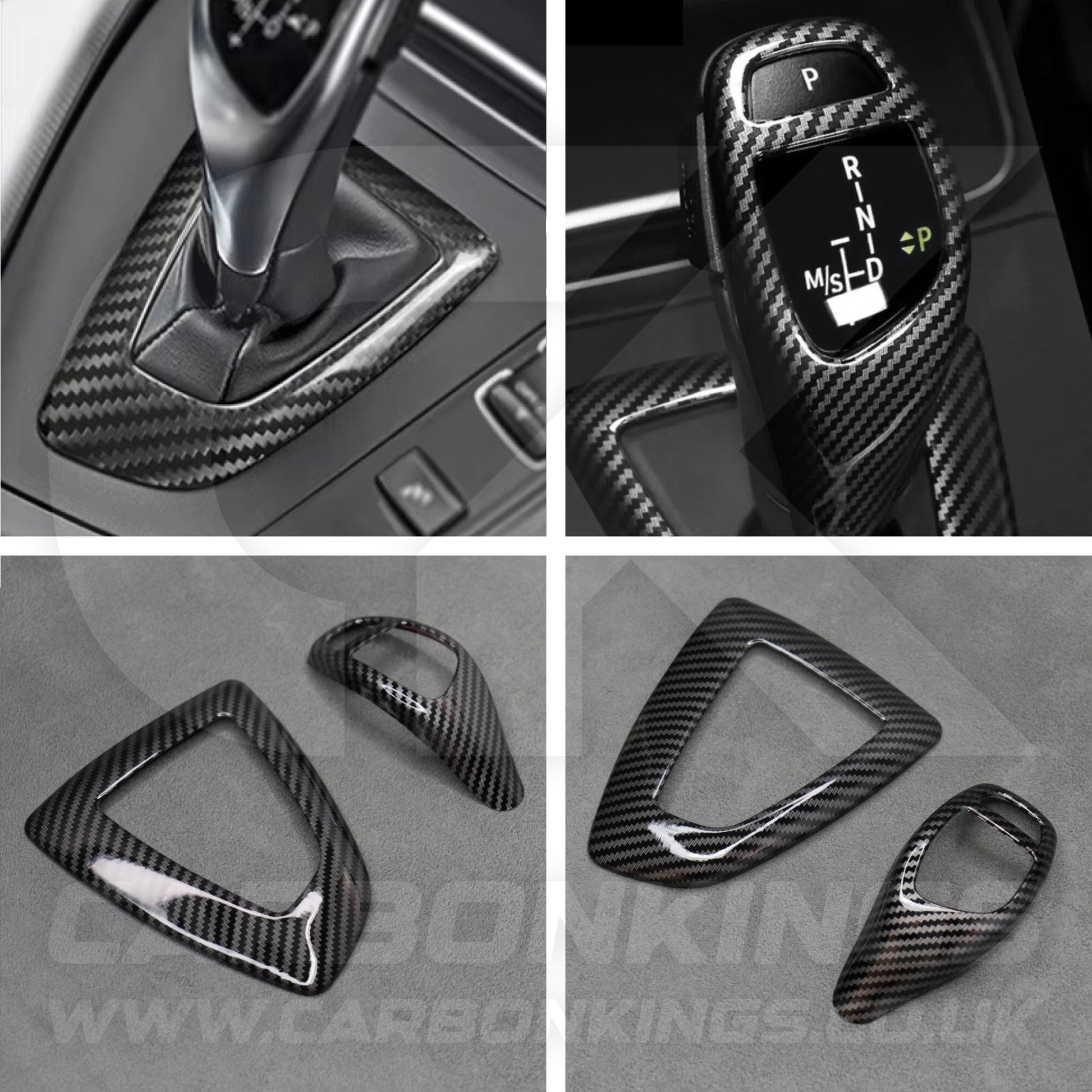 Carbon Fibre Style Gear Knob & Surround Trims  BMW F20 F30 F34 M135i M140i M235i