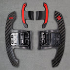 Carbon Fibre & Red Gear Shifter Paddles for BMW F80 M3 F82 F83 M4 F87 M2 F30 G30 F20 G20 - Interior Styling | Carbon Kings
