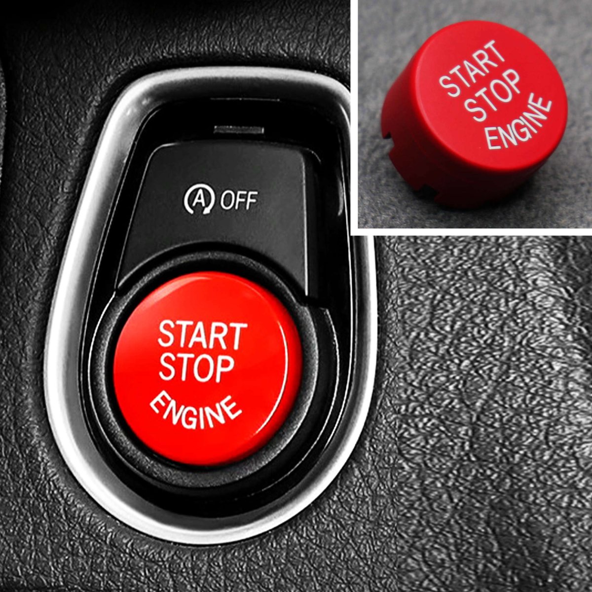 Matte Red Start Stop Engine Button for BMW M2 M3 M4 M5 M6 M140i F20 F80 F82 F83 F85 F87 - Interior Styling | Carbon Kings