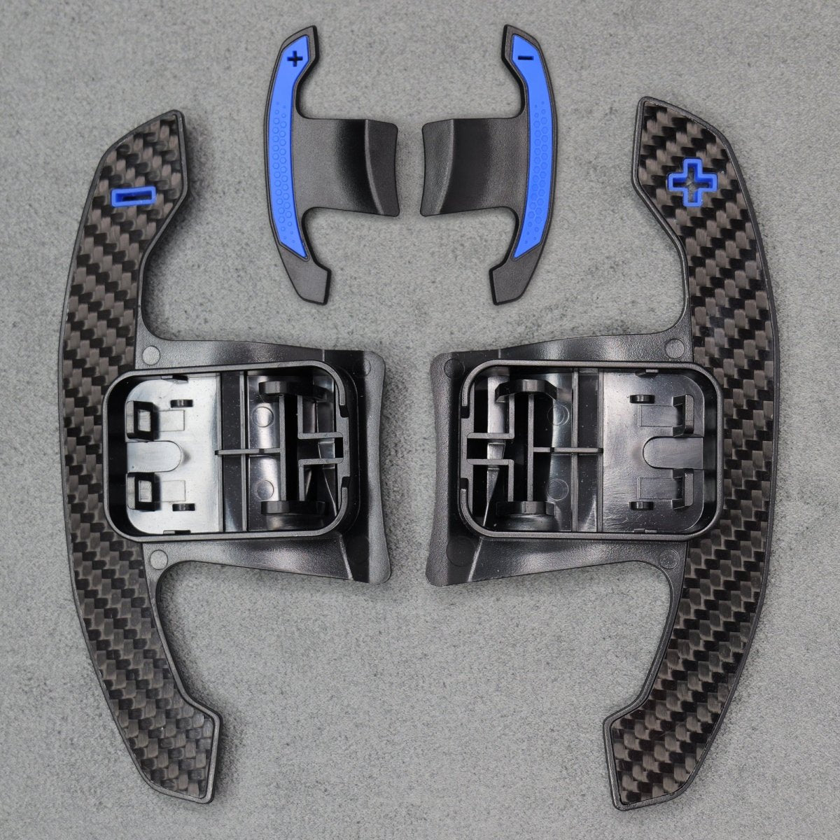 Carbon Fibre & Blue Gear Shifter Paddles for Toyota GR Supra J29/DB A90/A9 2019 + - Interior Styling | Carbon Kings