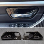 Carbon Fibre Style Interior Door Handle Trims BMW F80 M3 F82 M4 F83 F30 F32 3 4 - Interior Styling | Carbon Kings