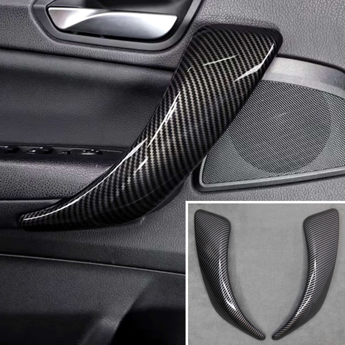Carbon Fibre Style Door Handle Covers BMW F20 F21 F22 M135i M140i M235i M240i - Interior Styling | Carbon Kings
