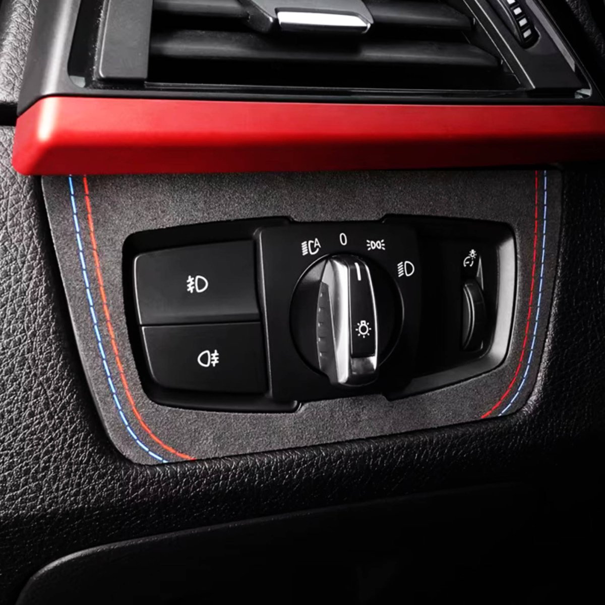 Alcantara Suede Headlight Switch Trim for BMW F30 F34 F80 M3 F82 M4 M5 F87 M2 - Interior Styling | Carbon Kings
