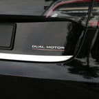 Silver Chrome Dual Motor Rear Boot Badge Letters for Tesla Model S 3 X Y Performance