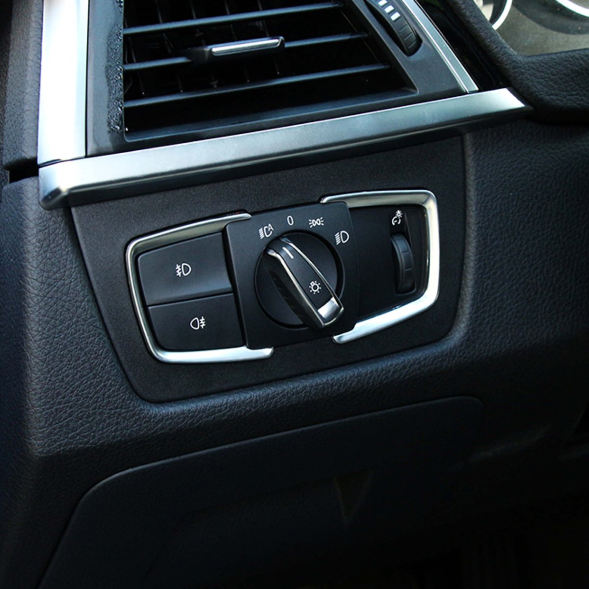 Silver Headlight Switch Trims for BMW M3 F80 F82 M4 F87 F30 M2 i3 1 2 3 4 5 Series - Interior Styling | Carbon Kings