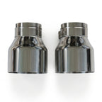 2x Chrome Silver Oversized Stainless Steel Exhaust Tips for BMW F20 F21 F22 F30 F32 M135i M140i M235i
