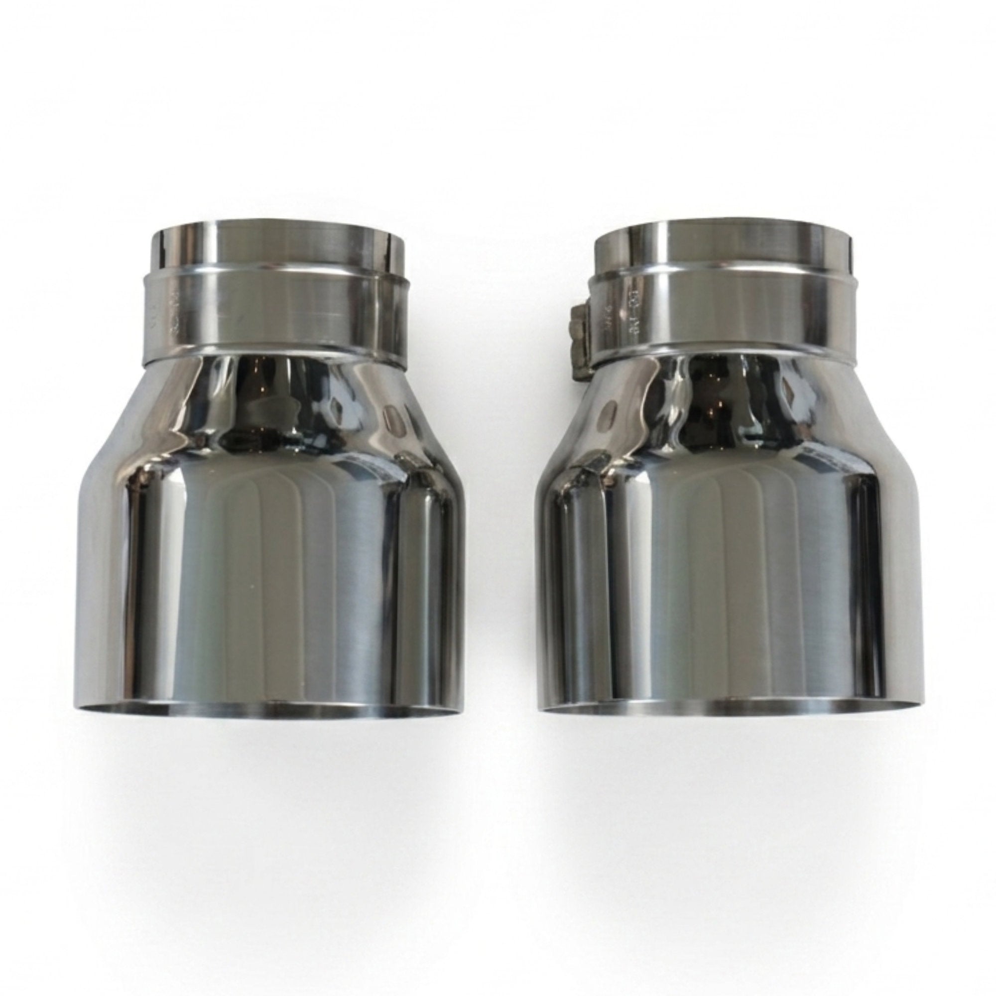 2x Chrome Silver Oversized Stainless Steel Exhaust Tips for BMW F20 F21 F22 F30 F32 M135i M140i M235i