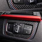 Carbon Fibre Style Headlight Switch Trim for BMW F30 F34 F80 M3 F82 M4 M5 F87 M2 - Interior Styling | Carbon Kings