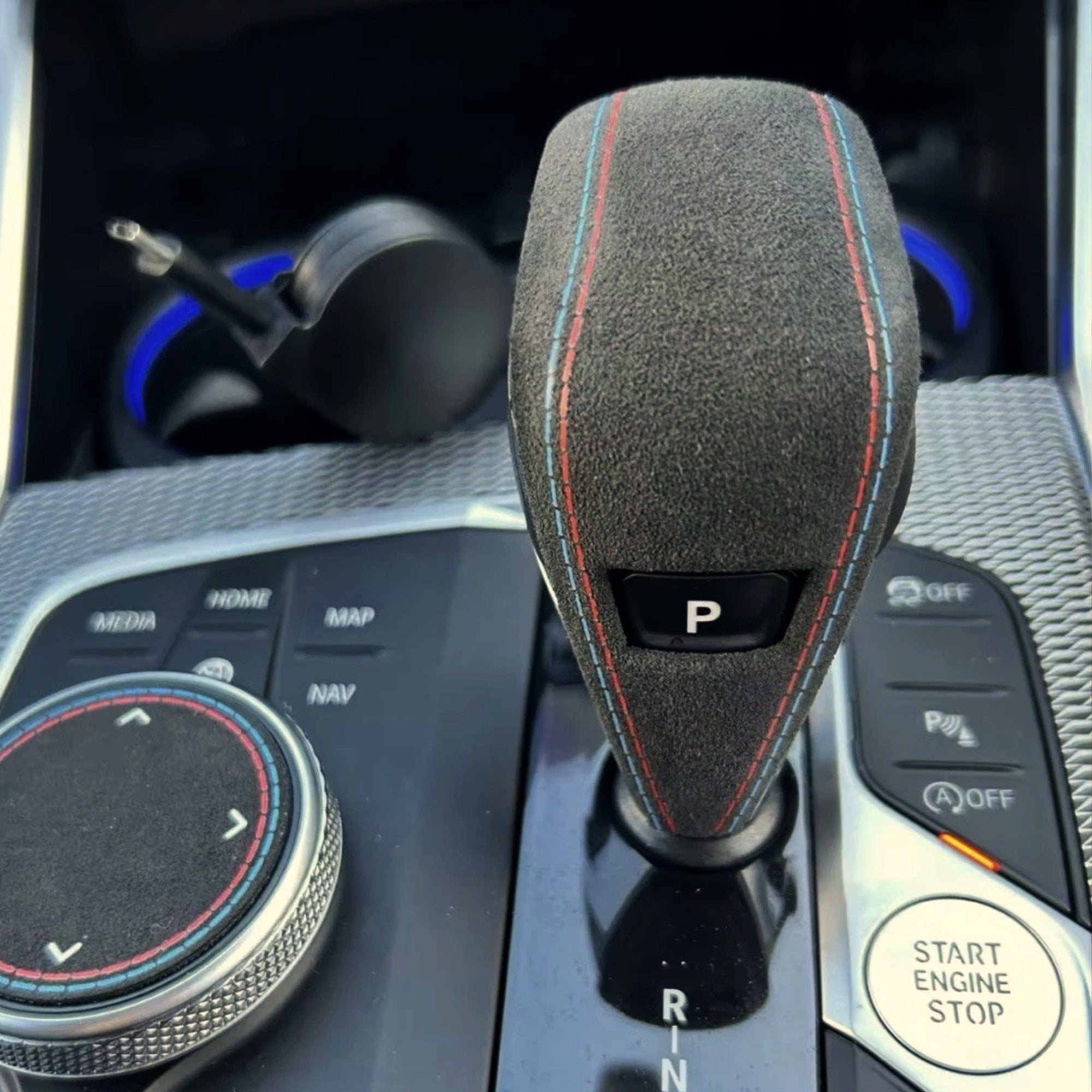 Alcantara Gear Shift Knob Cover for BMW 2 3 4 Series G22 G23 G26 Z4 G29 X3 X4 G01 G02
