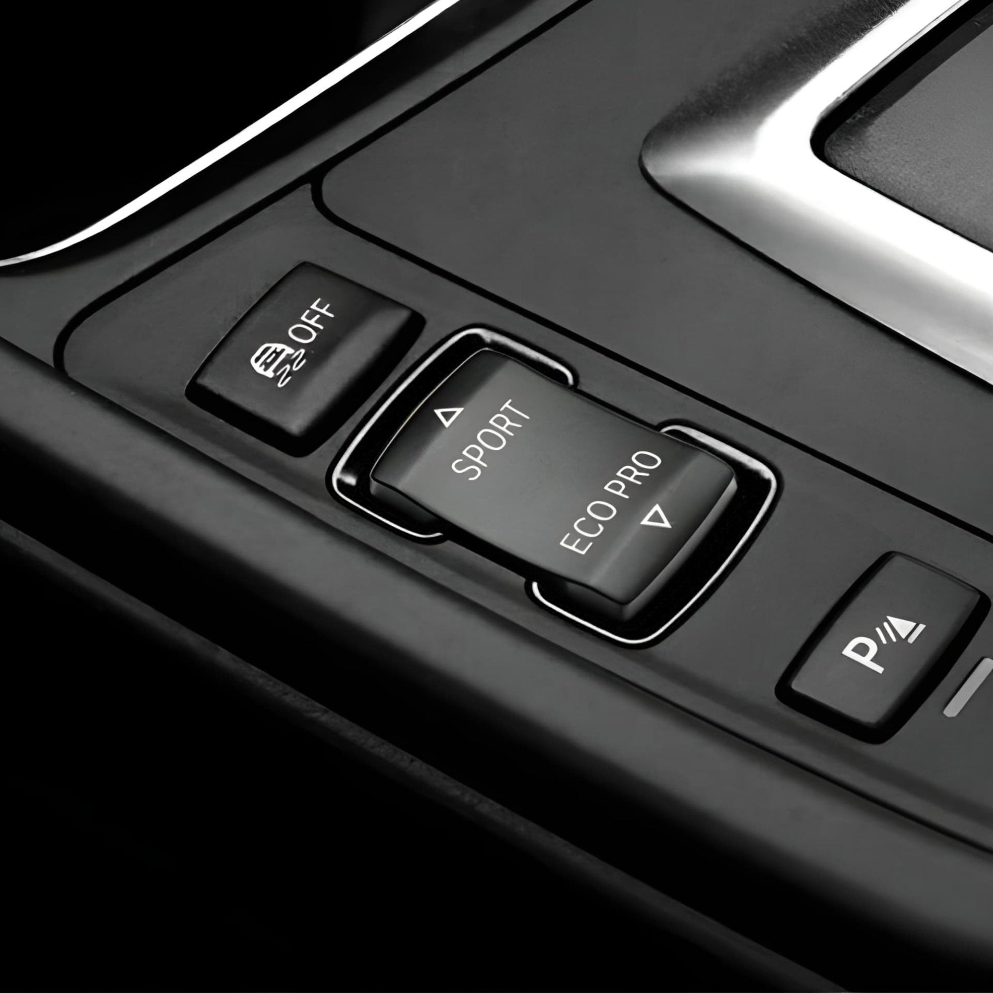 Black Sport Eco Centre Button Trim for BMW F20 F21 F22 F30 F32 F33 F36 i3 i3S