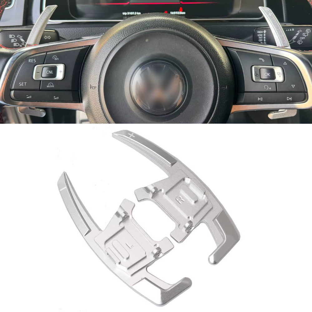 Silver Alloy Extended Gear Shifter Paddles for Volkswagen VW Golf MK7 7.5 GTI GTD R TSI DSG
