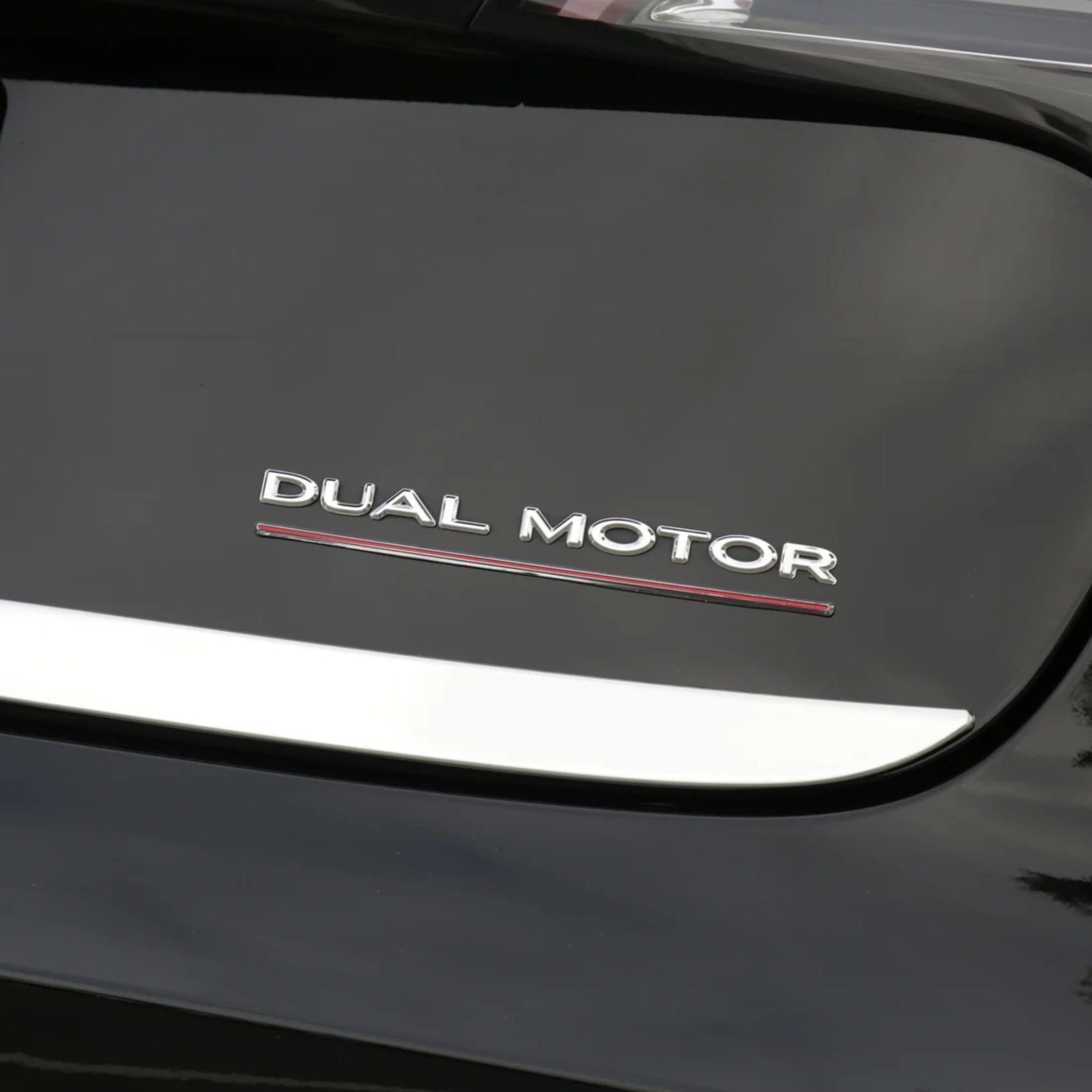 Silver Chrome Dual Motor Rear Boot Badge Letters for Tesla Model S 3 X Y Performance