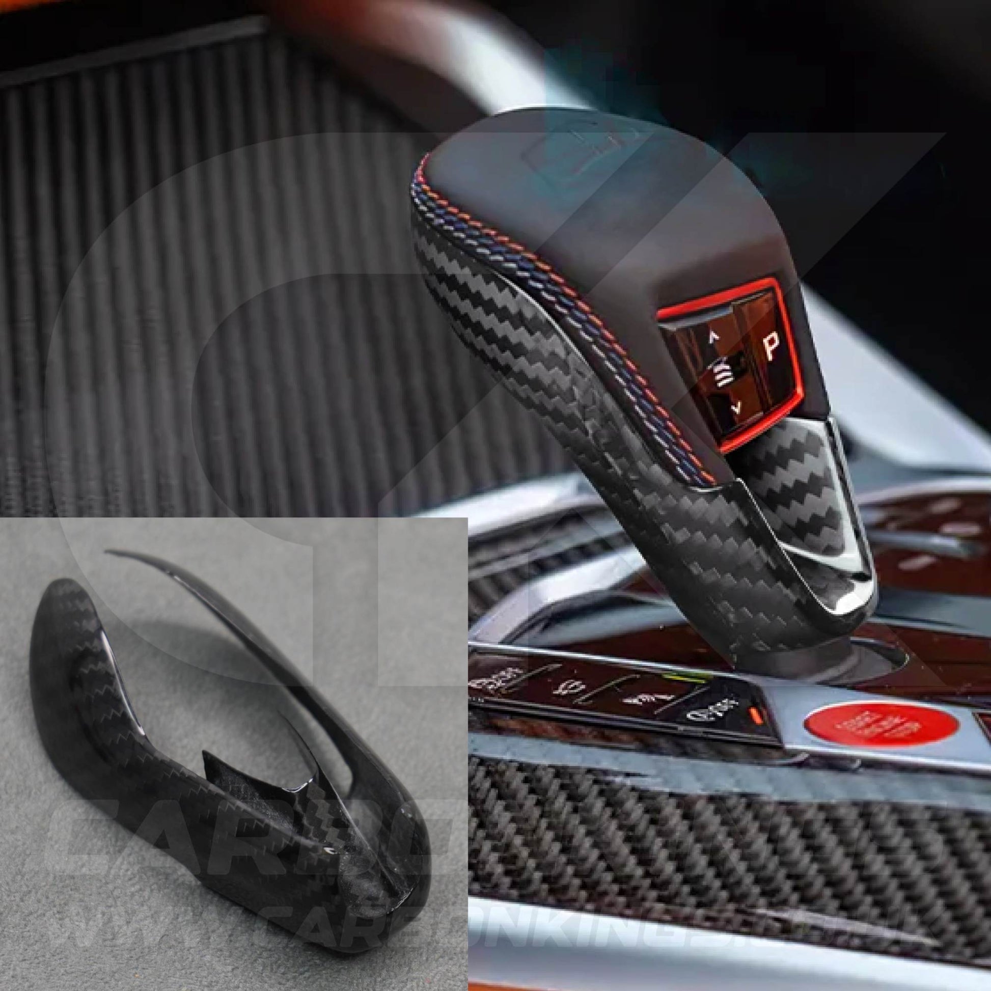 Genuine Carbon Fibre Gear Knob Cover Trim for BMW G80 M3 G82 M4 G87 M2