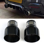 2x Gloss Black Oversized Stainless Steel Exhaust Tips for BMW F20 F21 F22 F30 F32 M135i M140i M235i