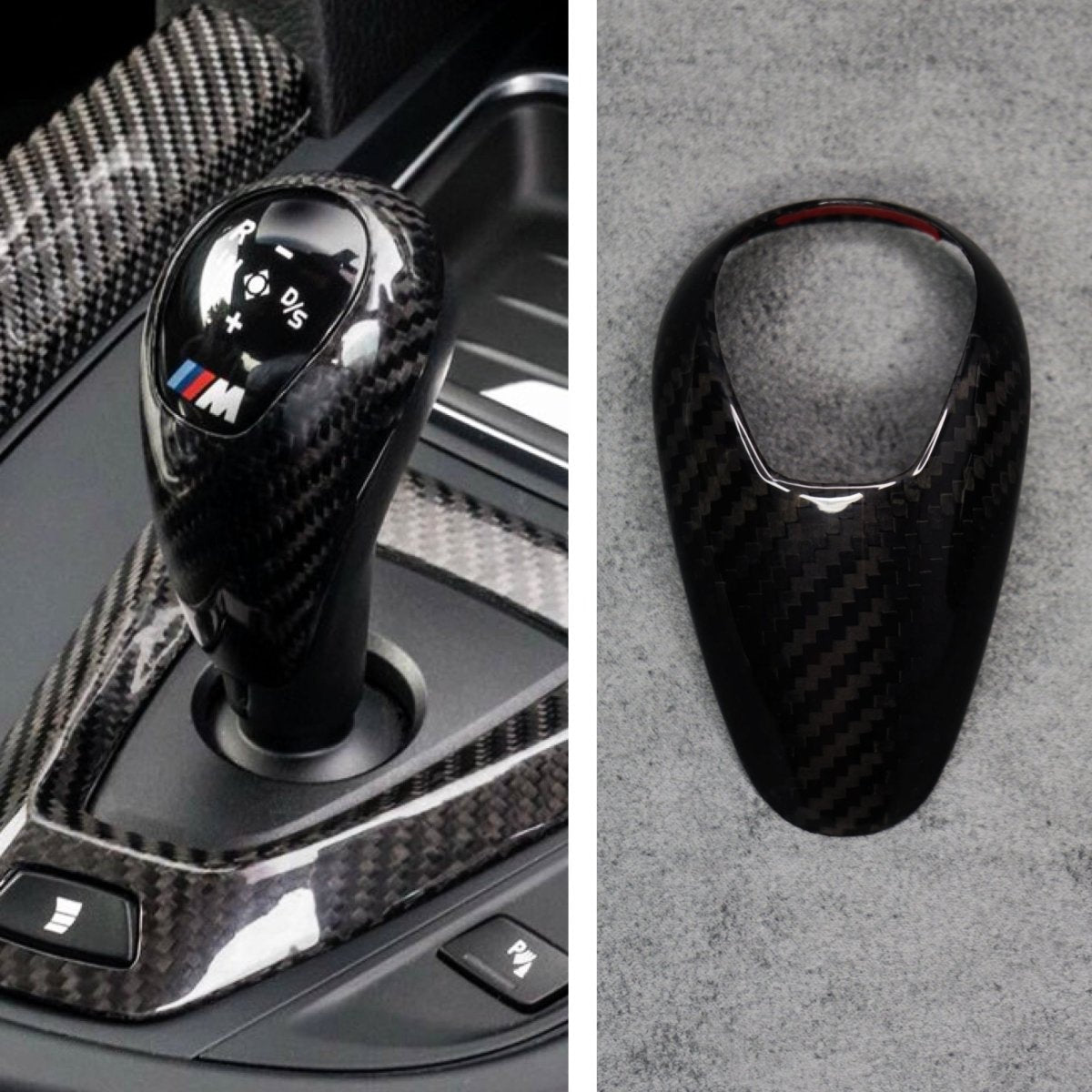 Carbon Fibre Gear Knob Trim for BMW F80 M3 F82 M4 M5 M6 X5M F87 M2 F82 F83 - Interior Styling | Carbon Kings