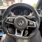 Carbon Fibre Steering Wheel for Volkswagen VW Golf MK7 MK7.5 R R - Line GTI GTE GTD + - Interior Styling | Carbon Kings