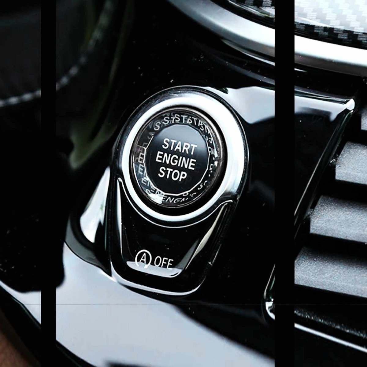 Black Crystal Start Engine Button BMW M2 M3 M4 M5 M6 M140 G30 F80 F82 F30 F85 - Interior Styling | Carbon Kings