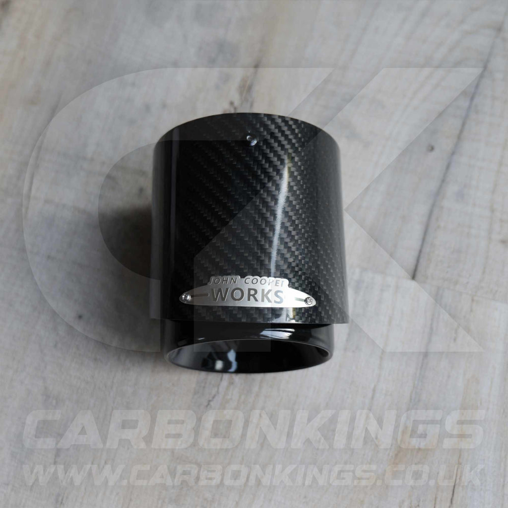 72mm Mini JCW Carbon Fibre / Black Exhaust Tip R55 R56 R57 R58 R59 R60 R61 Cooper