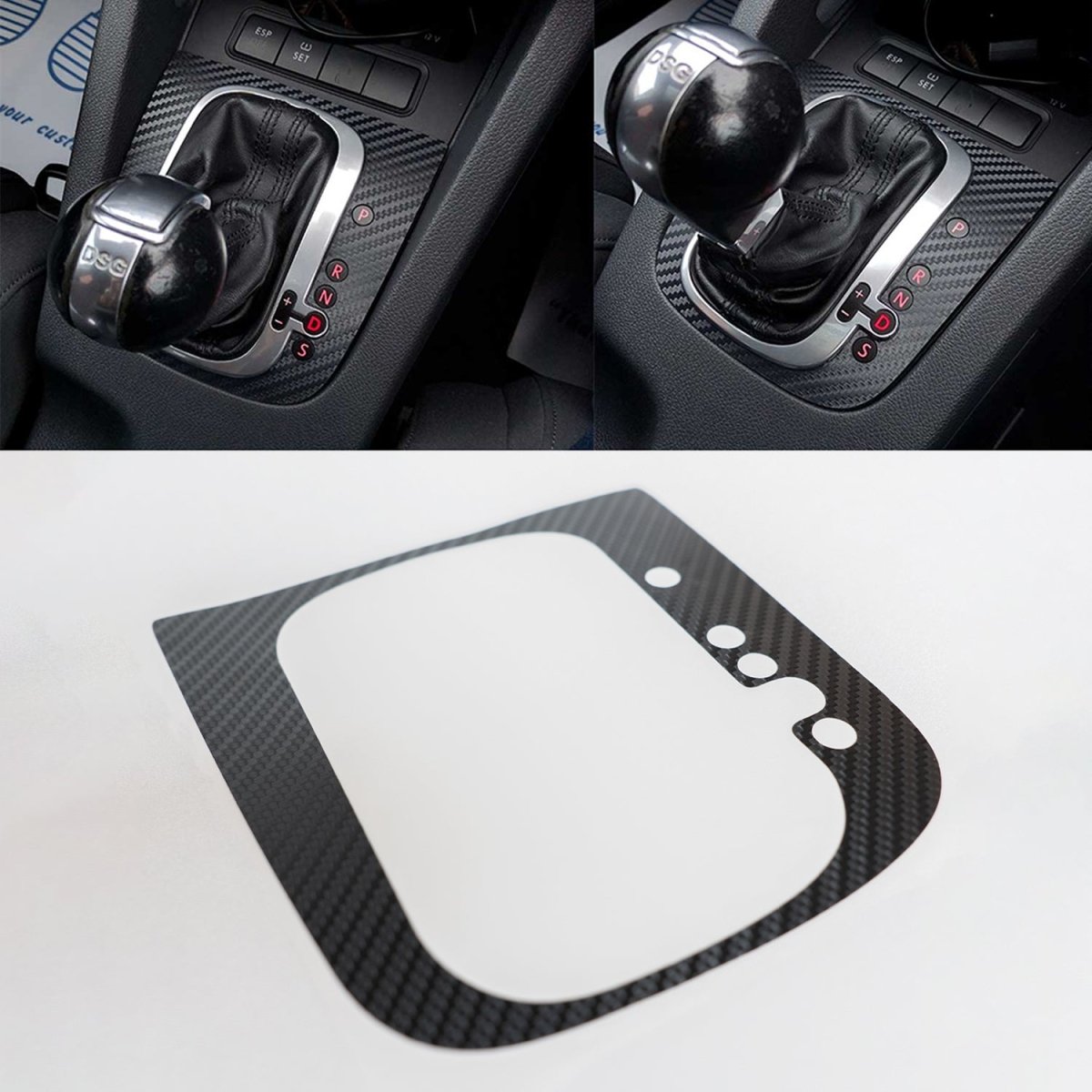 Carbon Fibre DSG Gear Knob Sticker for Volkswagen Golf R32 GTI GTD Scirocco MK5 MK6 - Interior Styling | Carbon Kings