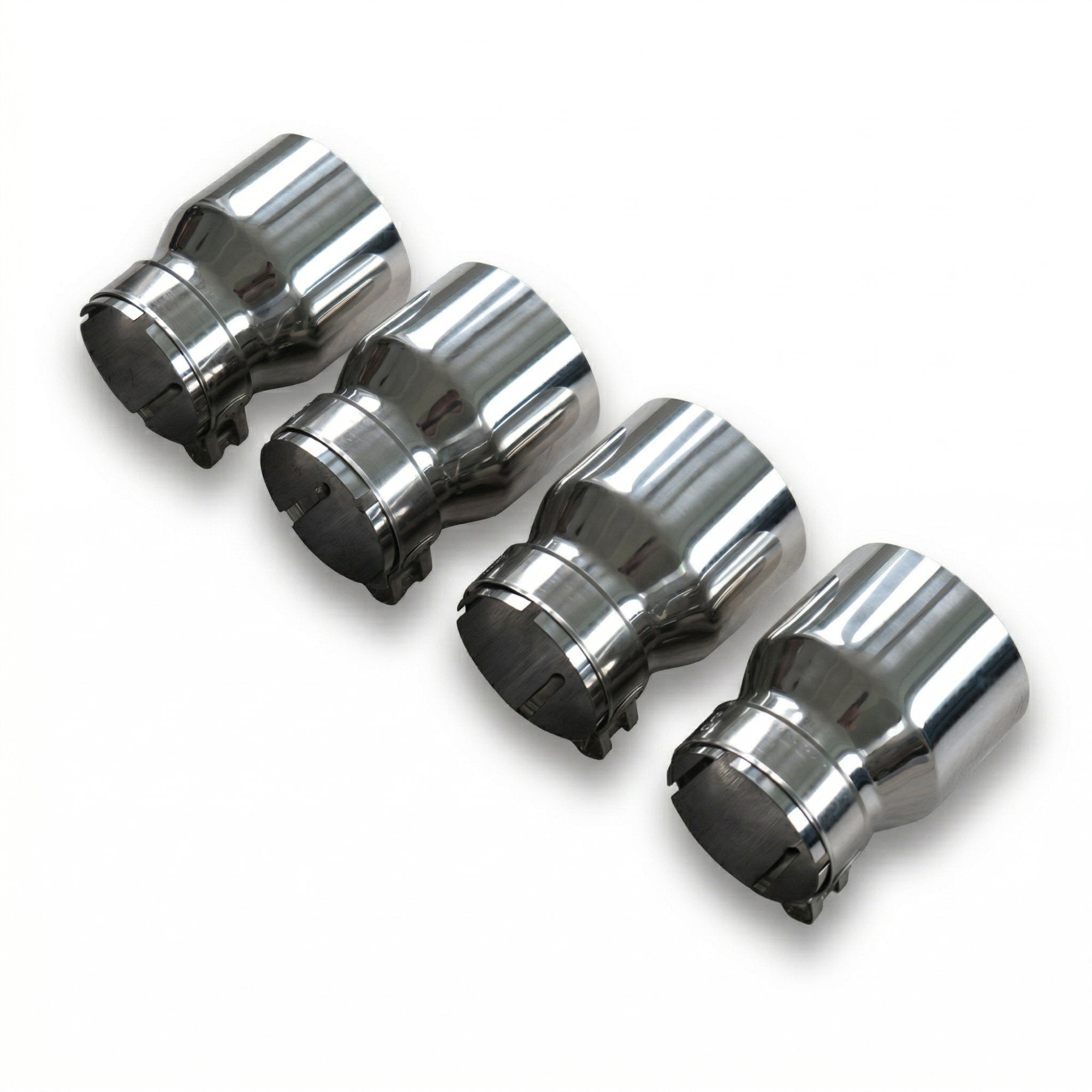 4x Chrome Silver Oversized Stainless Steel Exhaust Tips for BMW G87 M2 G80 G81 M3 G82 G83 M4