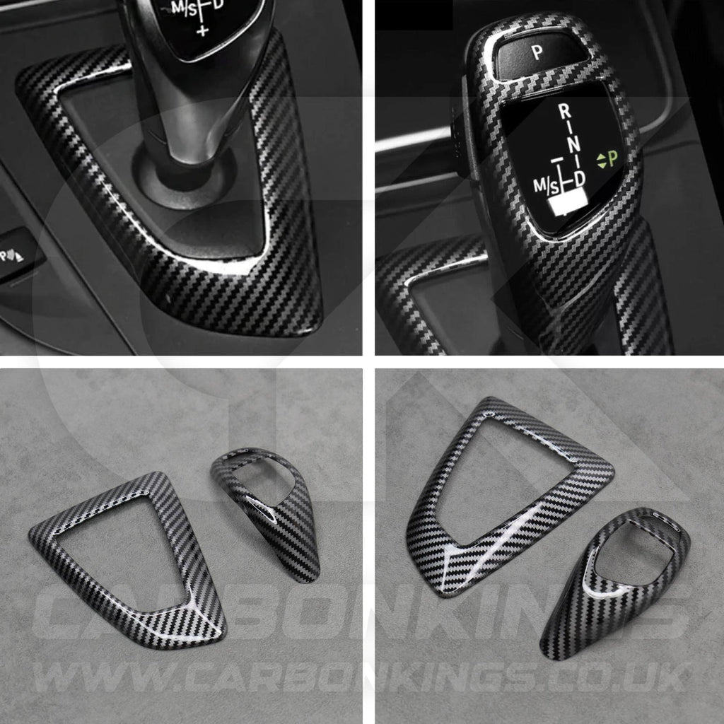 Carbon Fibre Style Gear Knob & Surround Trims  BMW F20 F30 F34 M135i M140i M235i
