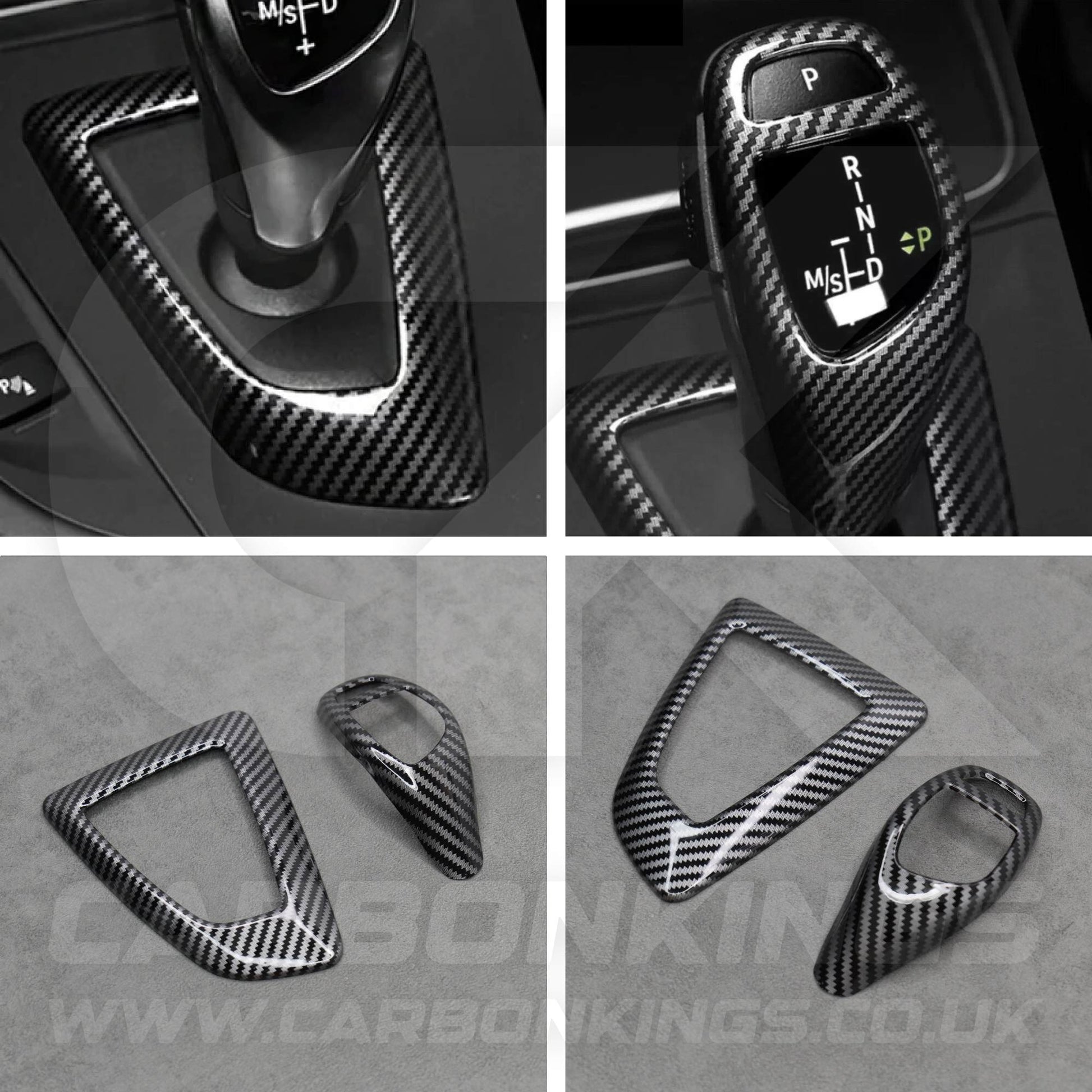 Carbon Fibre Style Gear Knob & Surround Trims  BMW F20 F30 F34 M135i M140i M235i