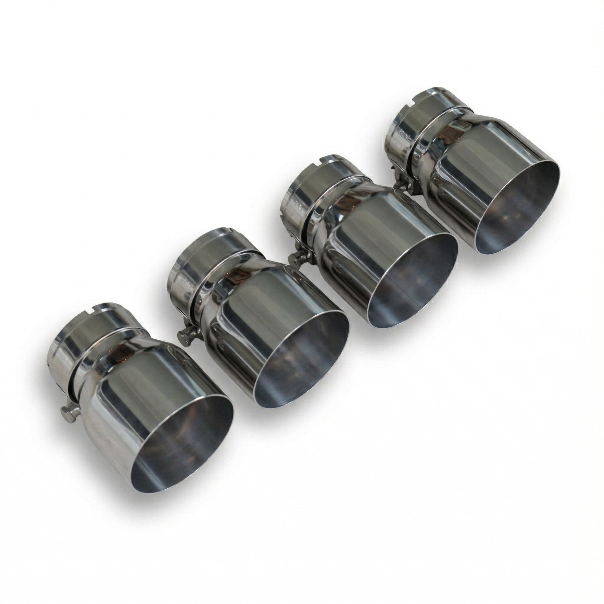 4x Chrome Silver Oversized Stainless Steel Exhaust Tips for BMW G87 M2 G80 G81 M3 G82 G83 M4