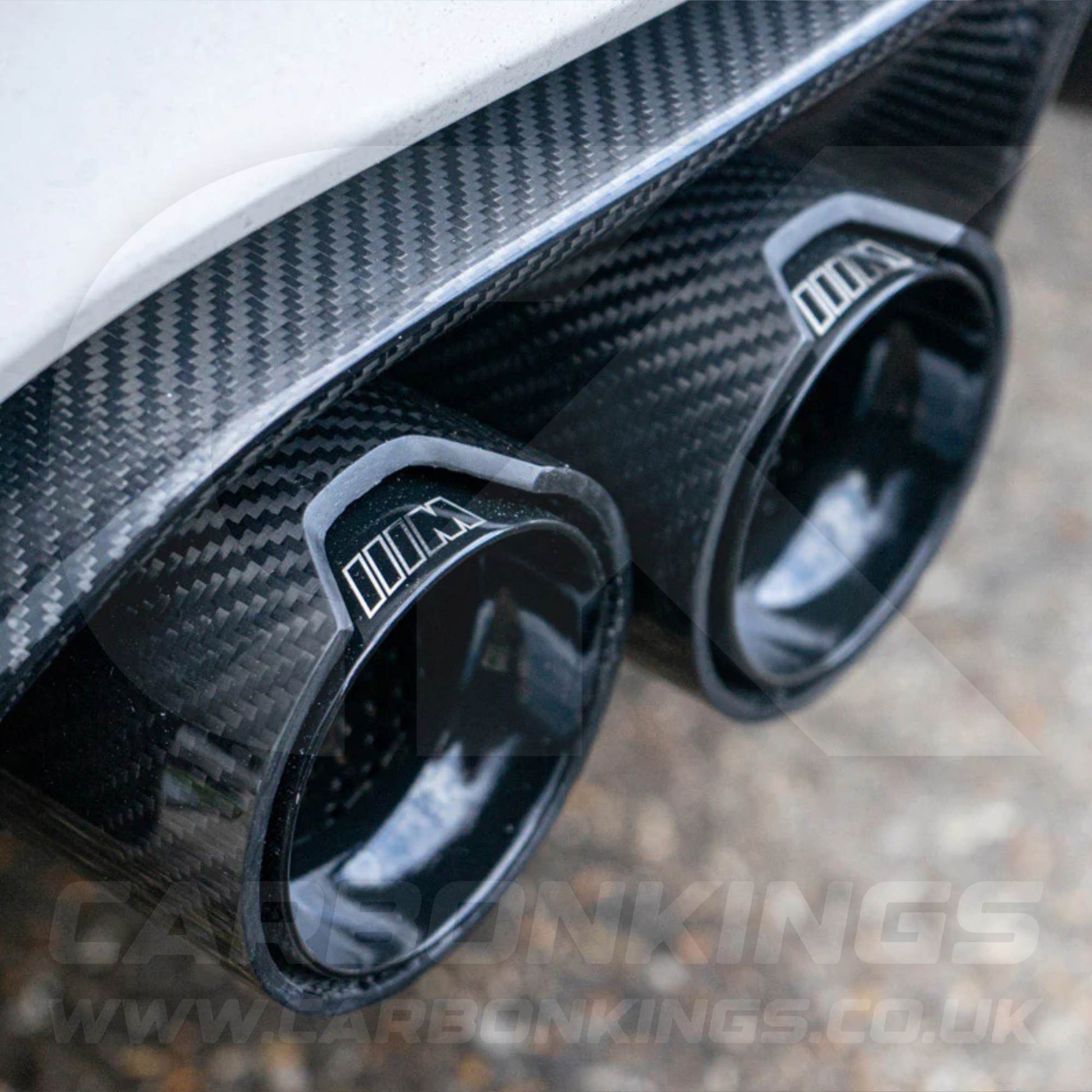 BMW M Performance Carbon Fibre Black Exhaust Tips M2 M3 M4 M5 F80 F82 F83 F87 F10 M5