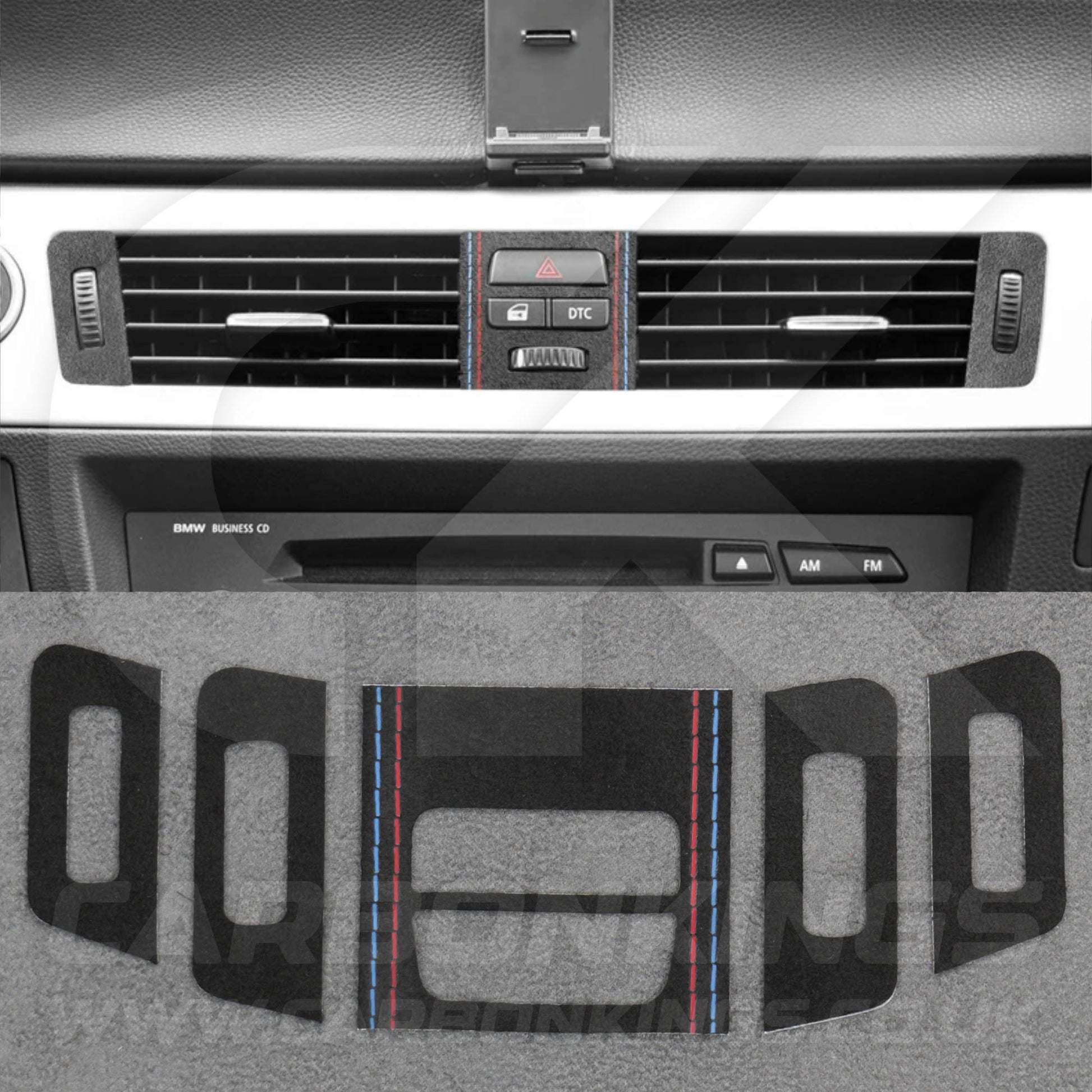 BMW Alcantara Suede Dash Air Vent Trim Covers for E90 E92 E93 M3 V8