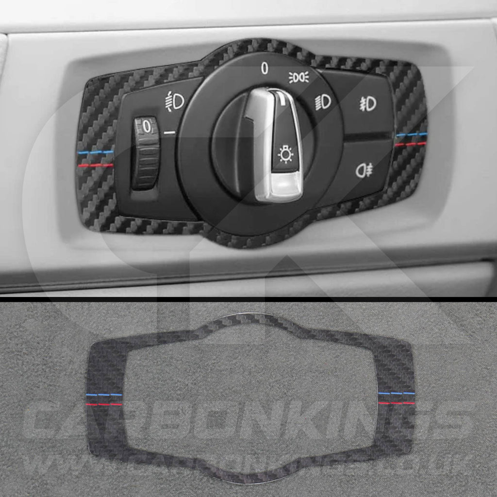 BMW Carbon Fibre Style Headlight Switch Trim M3 3 Series E90 E91 E92 E93 4.0 V8