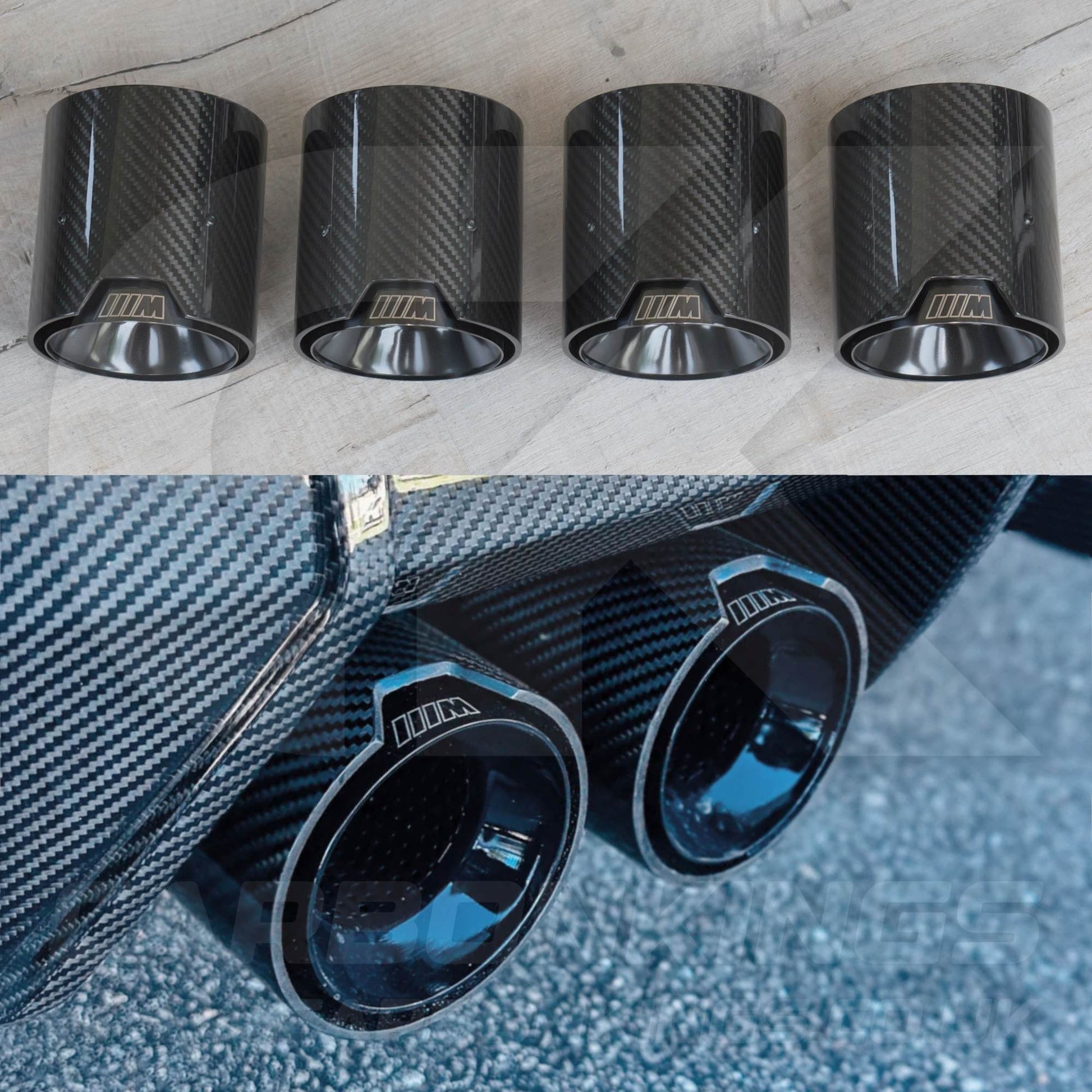 BMW M Performance Carbon Fibre Black Exhaust Tips for G80 G81 G82 G83 M3 M4
