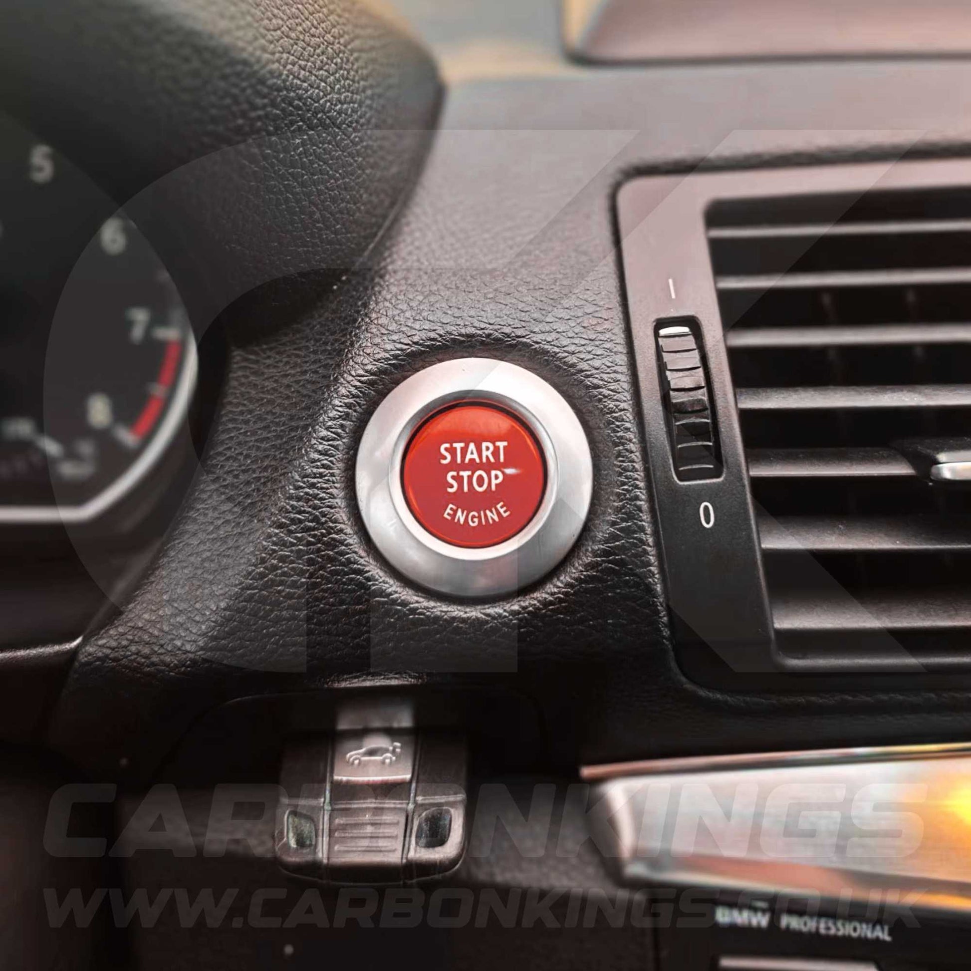 BMW Matte Red M Mode & Start Stop Button Set for E90 E92 E93 M3 4.0 V8