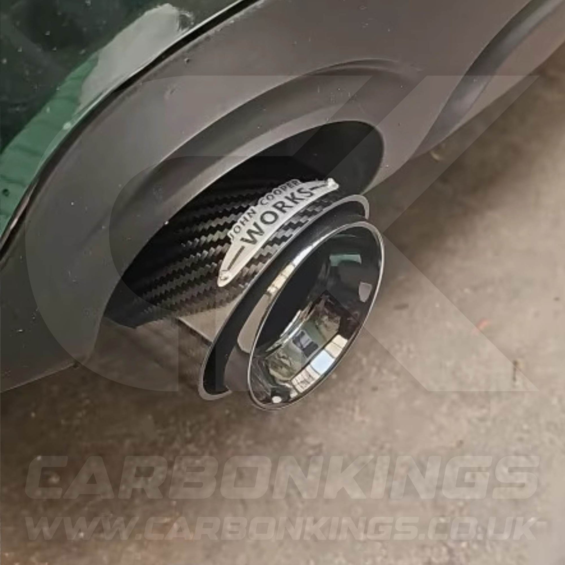 72mm Mini JCW Carbon Fibre / Black Exhaust Tip R55 R56 R57 R58 R59 R60 R61 Cooper