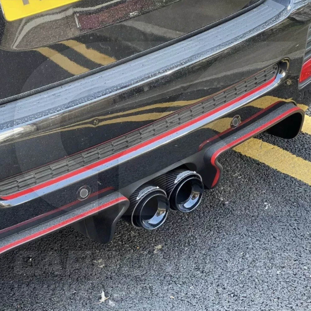 2x 85mm Mini JCW Carbon Fibre / Black Exhaust Tips F54 F55 F56 F57 F60 R55 R56