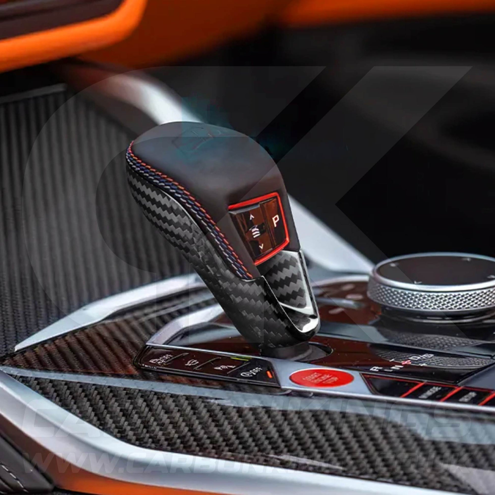 Genuine Carbon Fibre Gear Knob Cover Trim for BMW G80 M3 G82 M4 G87 M2
