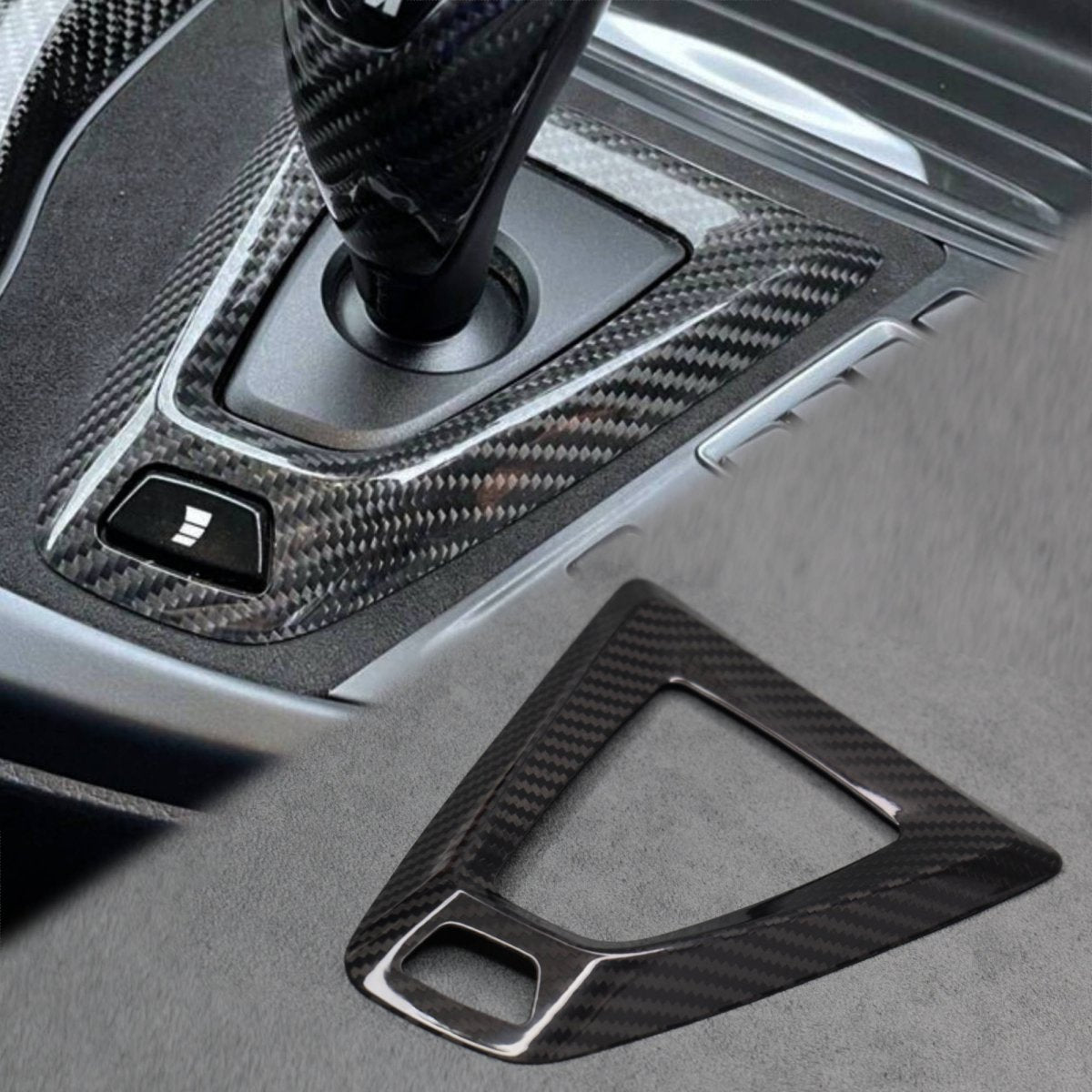 Carbon Fibre Gear Knob Surround Trim for BMW M2 M3 M4 F87 F80 F82 F83 - Interior Styling | Carbon Kings