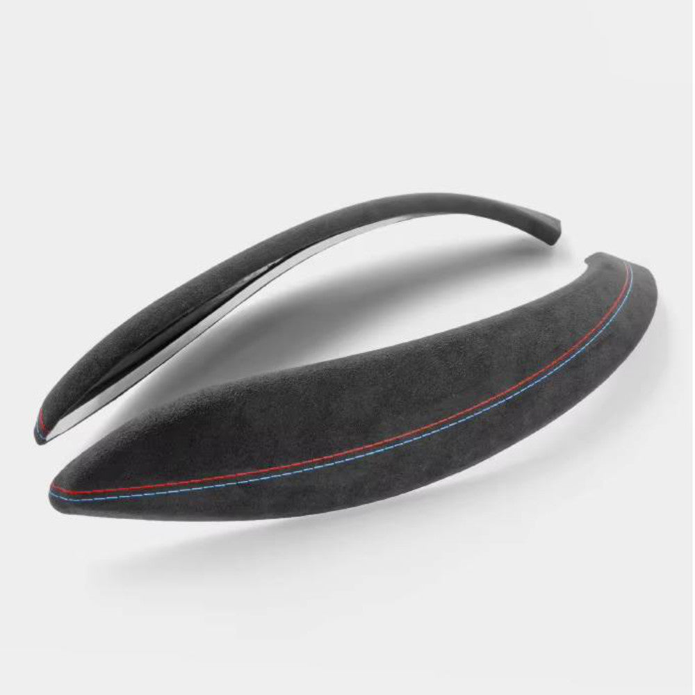 Alcantara Door Handle Covers Printed Red Blue Stitching BMW 3 4 Series F30 F31 F34 F32 F33 F36