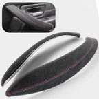 Alcantara Door Handle Covers Printed Red Blue Stitching BMW 3 4 Series F30 F31 F34 F32 F33 F36