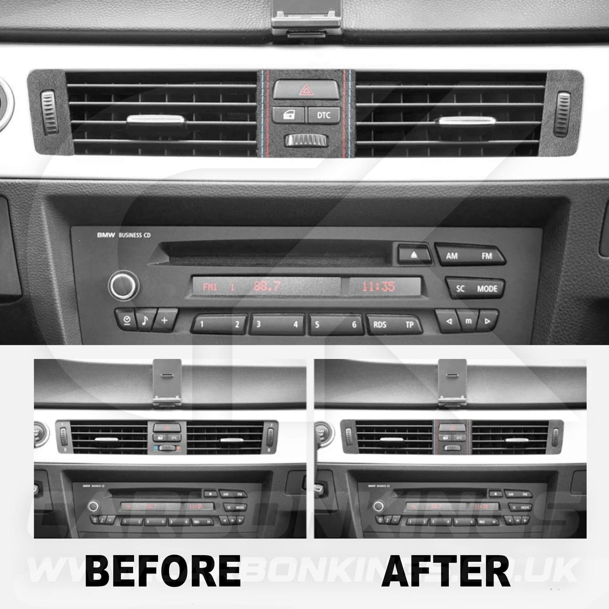 BMW Alcantara Suede Dash Air Vent Trim Covers for E90 E92 E93 M3 V8