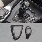 Carbon Fibre Gear Knob & Surround Trims BMW F20 M135i M140i M235i M240i - Interior Styling | Carbon Kings